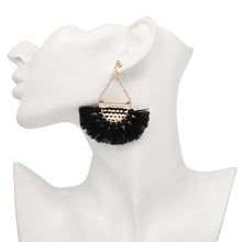 Flamenco Black Tassel Earrings