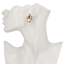 Amber Crystal Stud Earrings