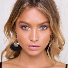 Flamenco Black Tassel Earrings