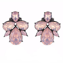 Rose Opal Crystal Stud Earrings