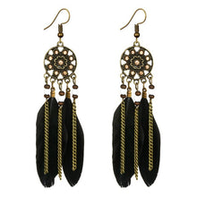 Exuma Black Feather Earrings KEISELA