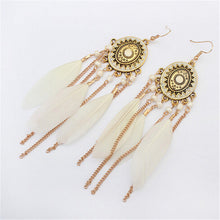 Bimini White Feather Earrings