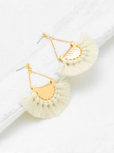 Flamenco White Tassel Earrings