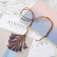 Crescent Tassel Choker Necklace