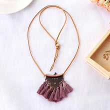 Purple Tassel Choker Necklace