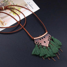 Pyramid Tassel Choker Necklace
