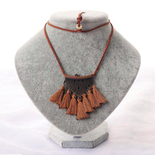 Camel Tassel Choker Necklace