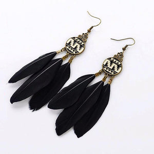 Aztec Princess Feather Earrings