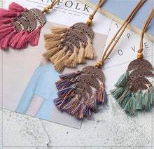 Crescent Tassel Choker Necklace