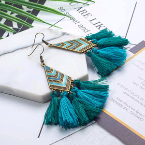 Mermaid Fin Tassel Earrings