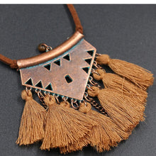 Camel Tassel Choker Necklace