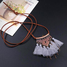 Pyramid Tassel Choker Necklace