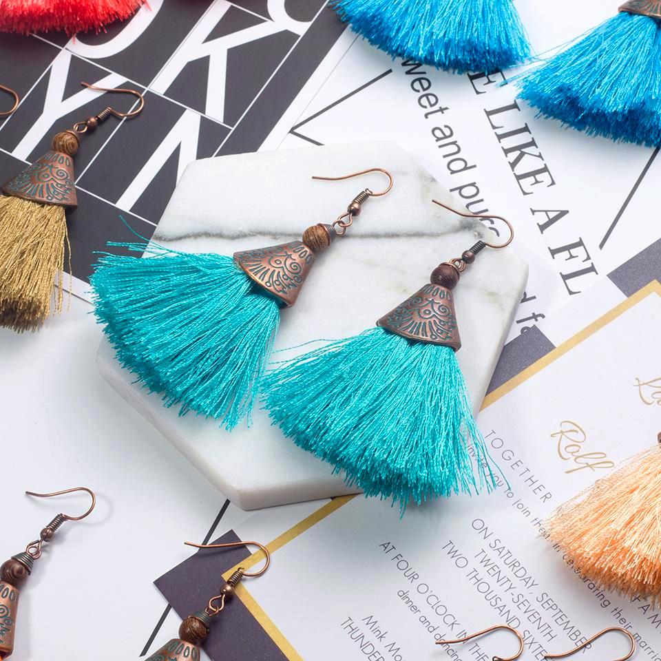 Mermaid Lux Tassel Earrings