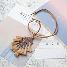 Crescent Tassel Choker Necklace