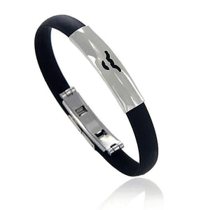 Modern Stainless Steel Zodiac Sign Silicon Bracelet