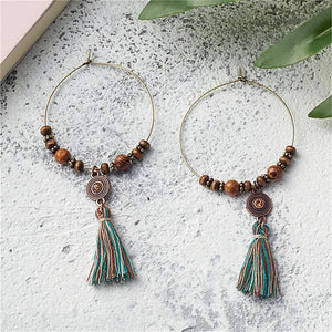 Hoop Tassel Earrings