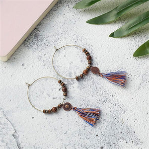 Hoop Tassel Earrings