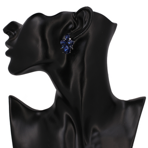 Navy Blue Crystal Stud Earrings