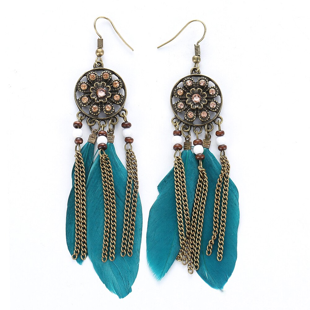 Exuma Turquoise Feather Earrings