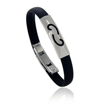 Modern Stainless Steel Zodiac Sign Silicon Bracelet