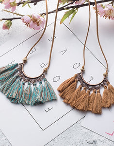 Mermaid Arch Tassel Choker Necklace