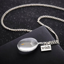 Dandelion Make A Wish Lucky Charm Pendant Necklace