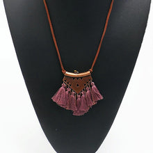 Purple Tassel Choker Necklace
