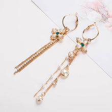 Emerald Pearl Hoop Earrings