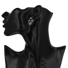 Smoky Gray Crystal Stud Earrings
