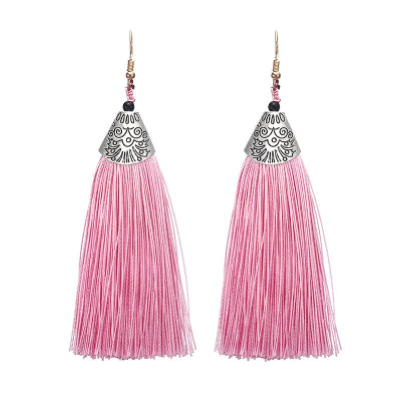 Nassau Pink Tassel Earrings KEISELA