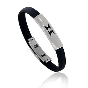 Modern Stainless Steel Zodiac Sign Silicon Bracelet