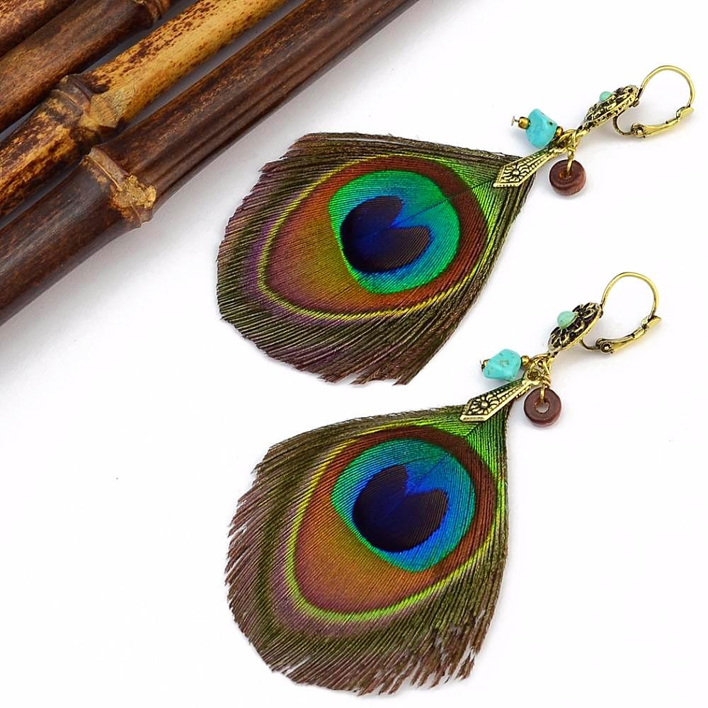 Cayman Islands Feather Earrings