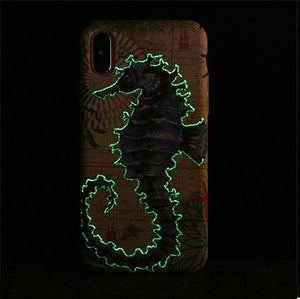 Nautical Seahorse Glow iPhone Case