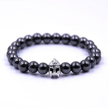 Gladiator Warrior Helmet Hematite Bead Bracelet