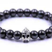 Gladiator Warrior Helmet Hematite Bead Bracelet