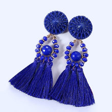 Venice Royal-Blue Tassel Earrings KEISELA