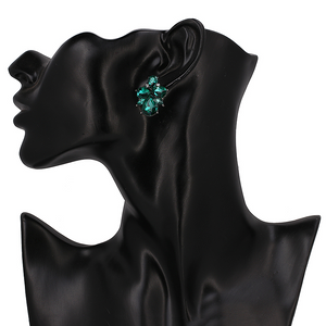 Emerald Crystal Stud Earrings