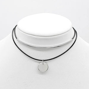 Circle Double-Layer Choker Necklace