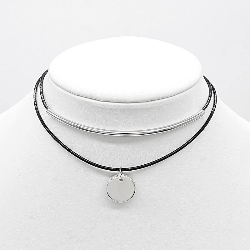 Circle Double-Layer Choker Necklace