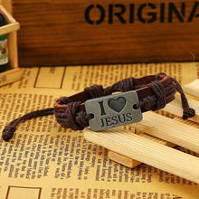 I Love JESUS Leather Cuff Bracelet