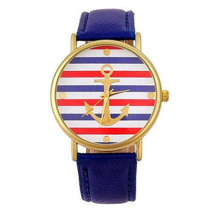 Nautical Blue Leather Watch