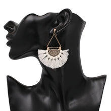 Flamenco White Tassel Earrings