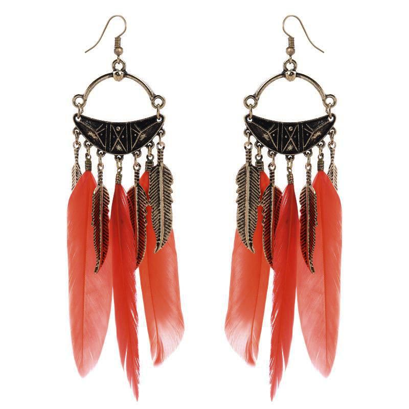 Island Vibe Feather Earrings