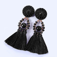 Venice Black Tassel Earrings KEISELA