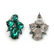 Emerald Crystal Stud Earrings