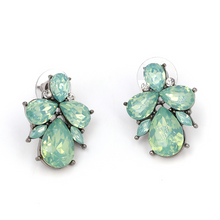 Mint Opal Crystal Stud Earrings