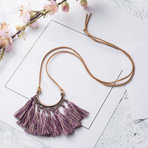 Arch Tassel Choker Necklace