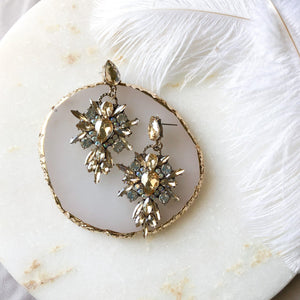 Amber Crystal Chandelier Earrings