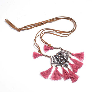 Tribal Tassel Choker Necklace