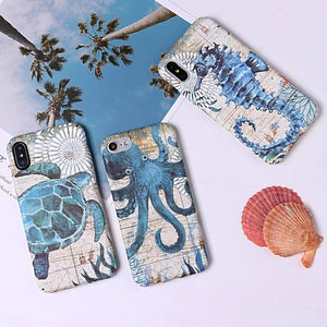 Nautical Octopus Glow iPhone Case